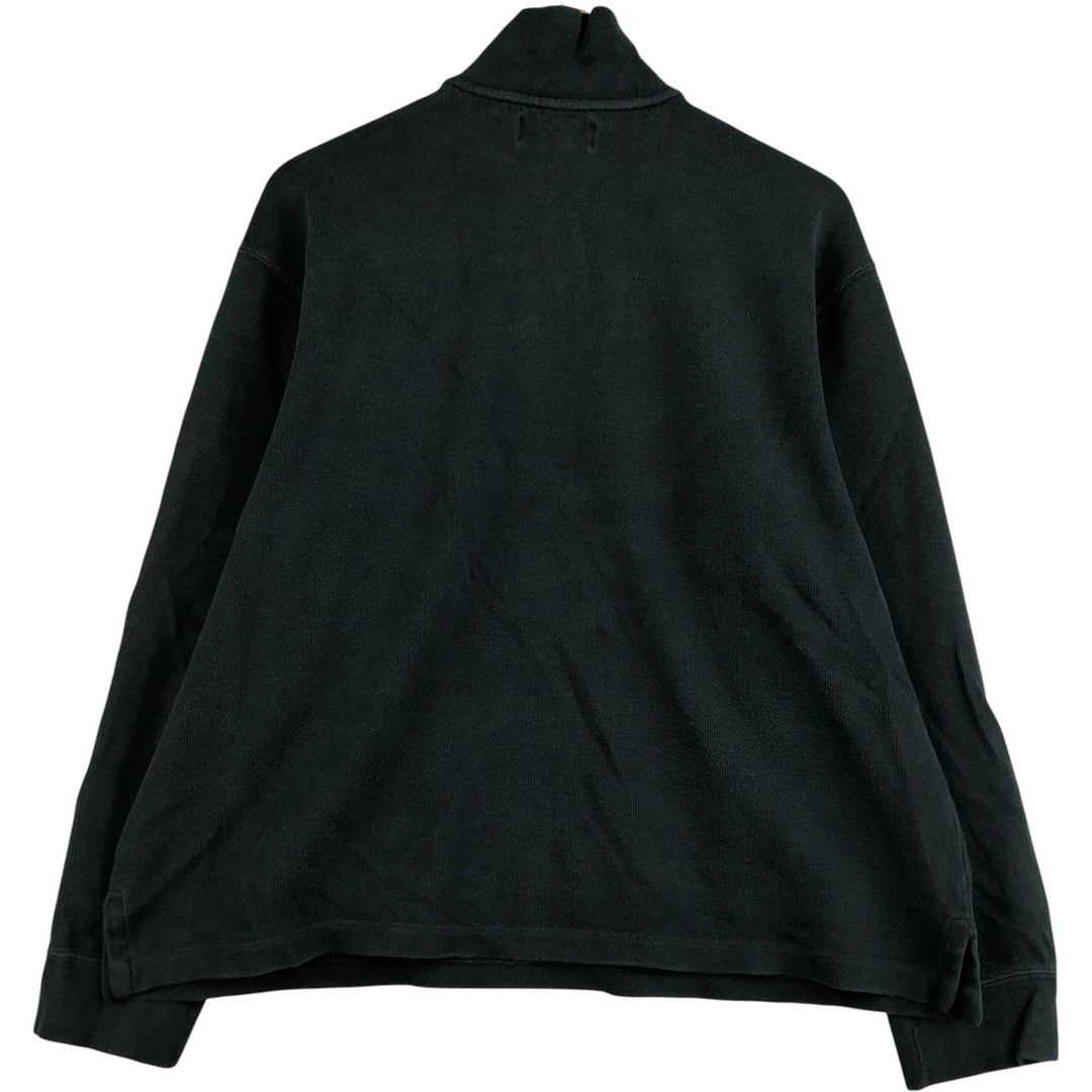 Ralph Lauren POLO RALPH LAUREN Half-Zip Sweatshirt, Men's XL cotton black type Vintage Second Hand