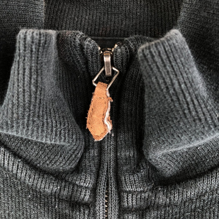 Ralph Lauren POLO RALPH LAUREN Half-Zip Sweatshirt, Men's XL cotton black type Vintage Second Hand
