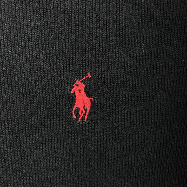 Ralph Lauren POLO RALPH LAUREN Half-Zip Sweatshirt, Men's XL cotton black type Vintage Second Hand