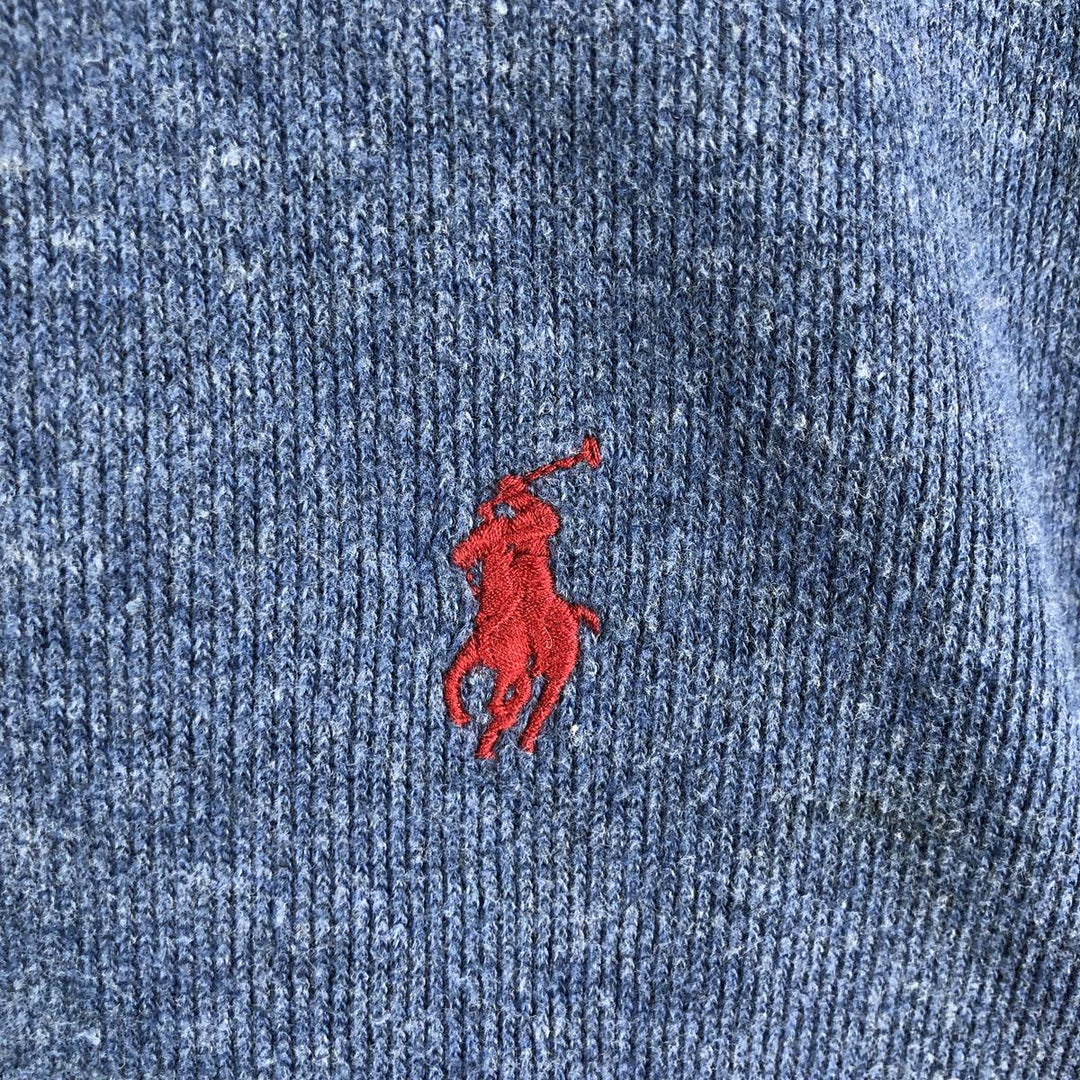 Ralph Lauren POLO RALPH LAUREN Half-zip sweatshirt, sweatshirt, men's size L cotton blue type Vintage Second Hand