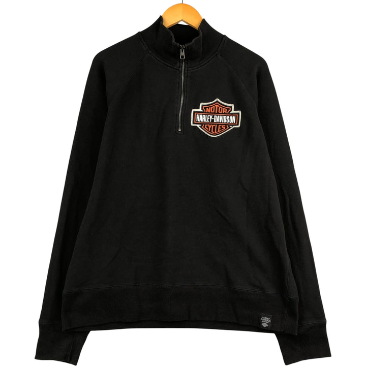 Harley-Davidson Half-Zip Sweatshirt, Men's XL unclear black type Vintage Second Hand