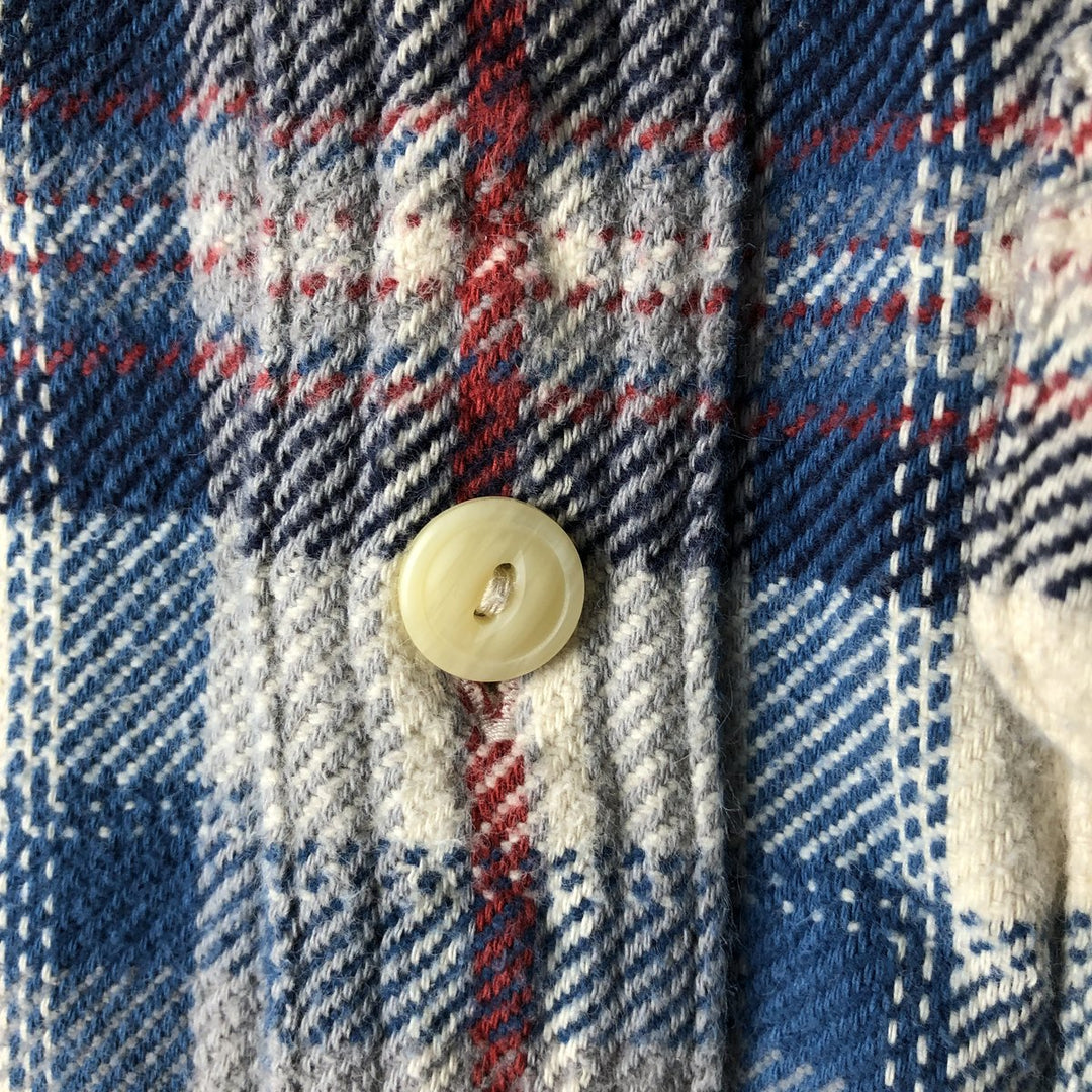 American Eagle Outfitters Long Sleeve Flannel Check Shirt, Men's Size Small cotton pale white type Vintage Second Hand