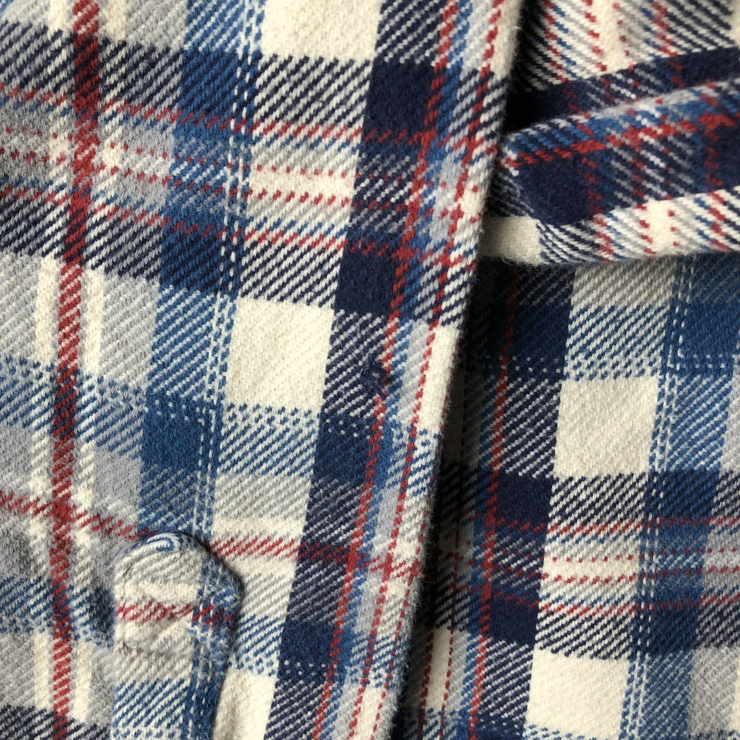 American Eagle Outfitters Long Sleeve Flannel Check Shirt, Men's Size Small cotton pale white type Vintage Second Hand