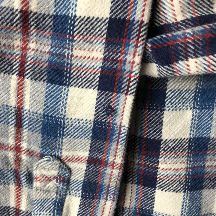 American Eagle Outfitters Long Sleeve Flannel Check Shirt, Men's Size Small cotton pale white type Vintage Second Hand