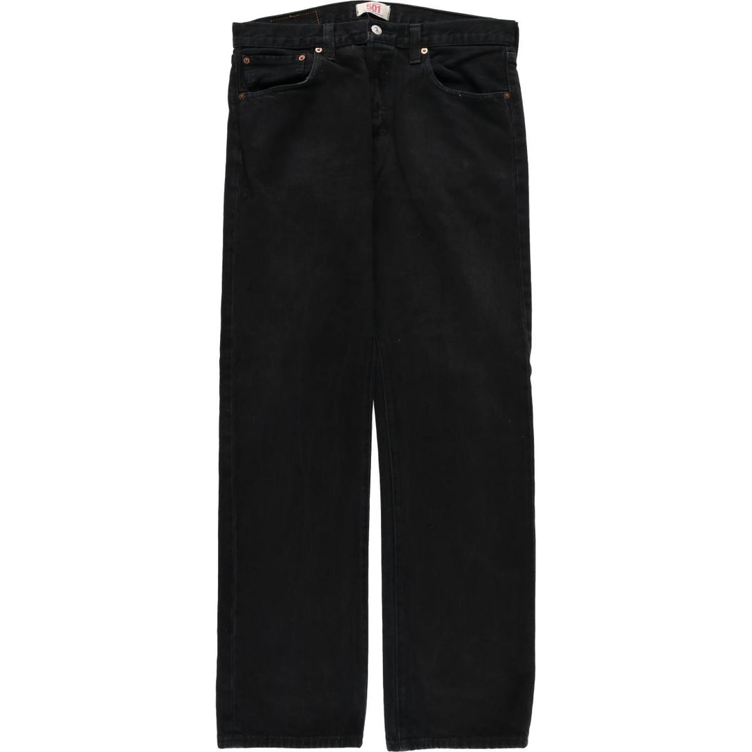 Levi's 501 Black Denim Straight Denim Pants for Men, W34 equivalent cotton black type Vintage Second Hand