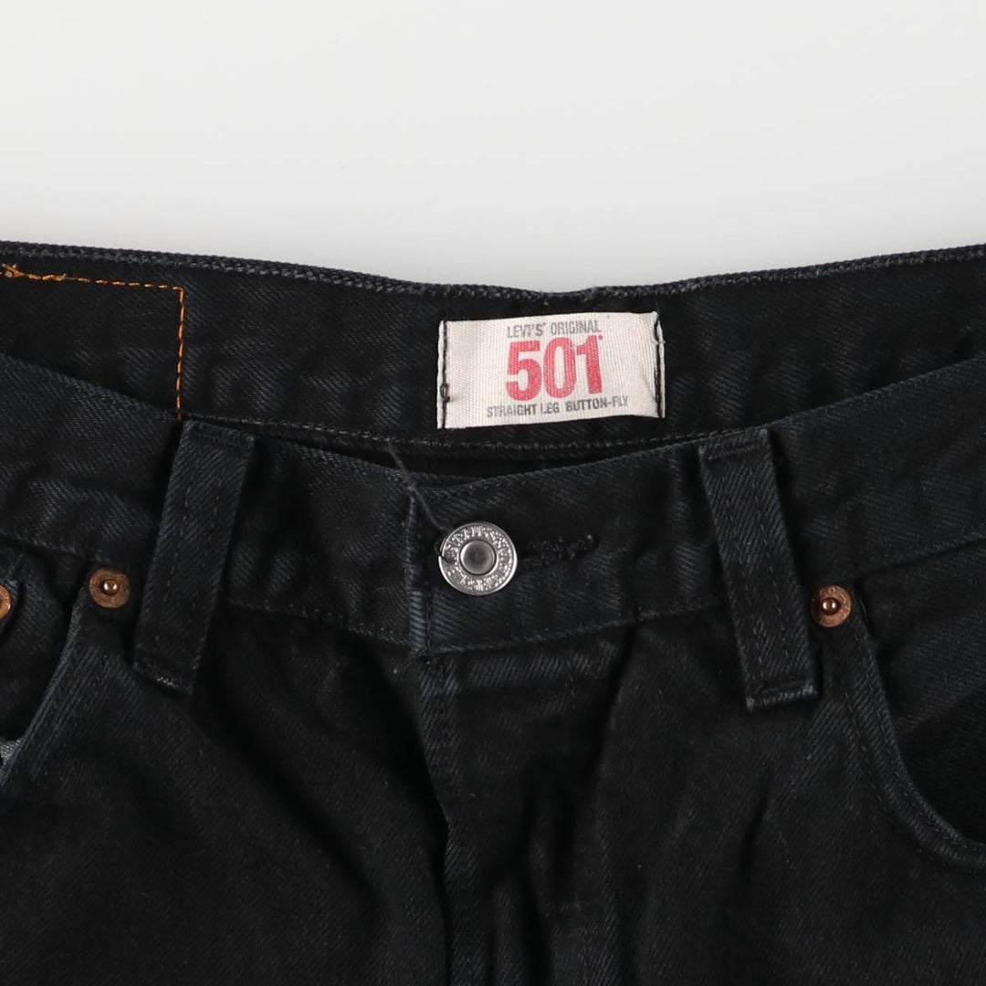 Levi's 501 Black Denim Straight Denim Pants for Men, W34 equivalent cotton black type Vintage Second Hand