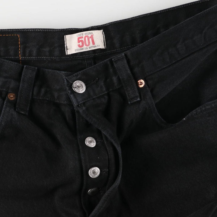 Levi's 501 Black Denim Straight Denim Pants for Men, W34 equivalent cotton black type Vintage Second Hand