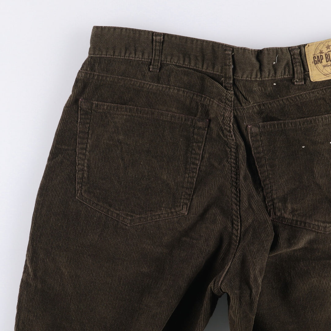 2000'S GAP GAP BLUE JEANS corduroy pants men's size W32 cotton brown type Vintage Second Hand