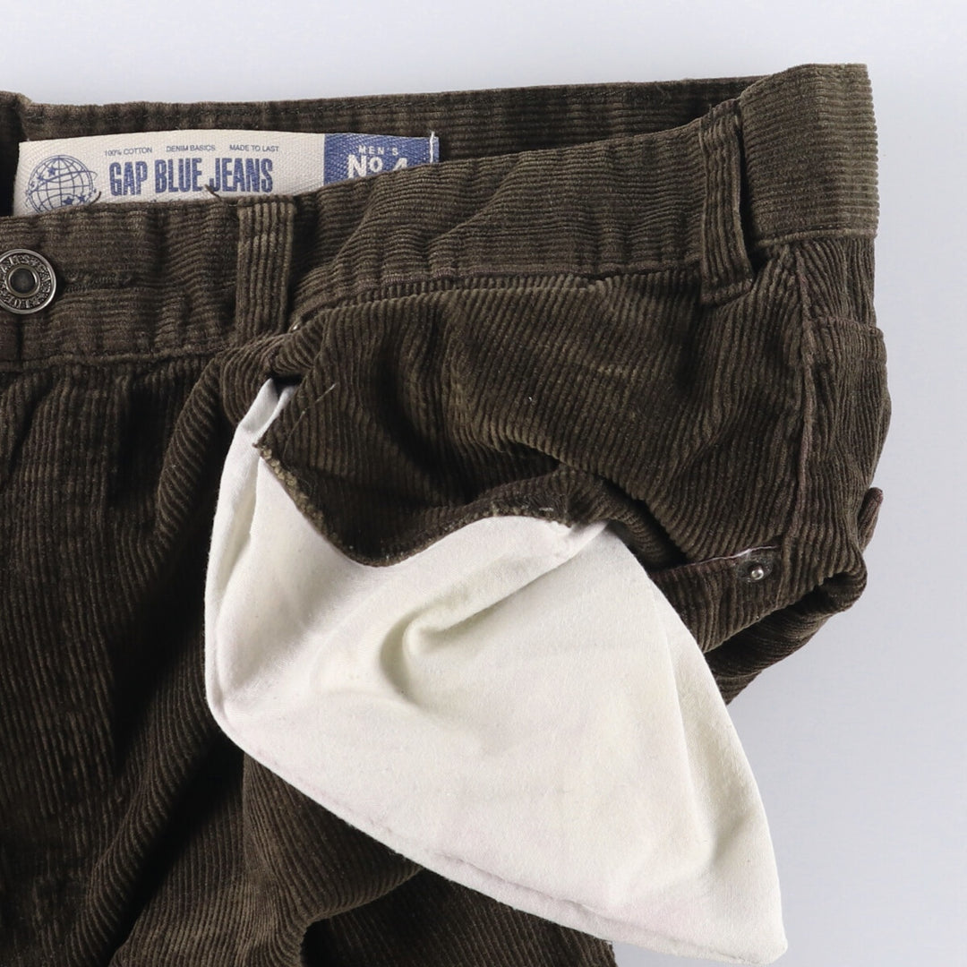 2000'S GAP GAP BLUE JEANS corduroy pants men's size W32 cotton brown type Vintage Second Hand