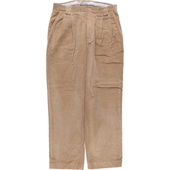 Dockers Two-pleat Corduroy Pants, Men's Size L cotton brown type Vintage Second Hand