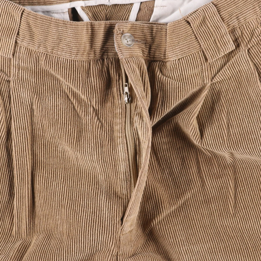 Dockers Two-pleat Corduroy Pants, Men's Size L cotton brown type Vintage Second Hand