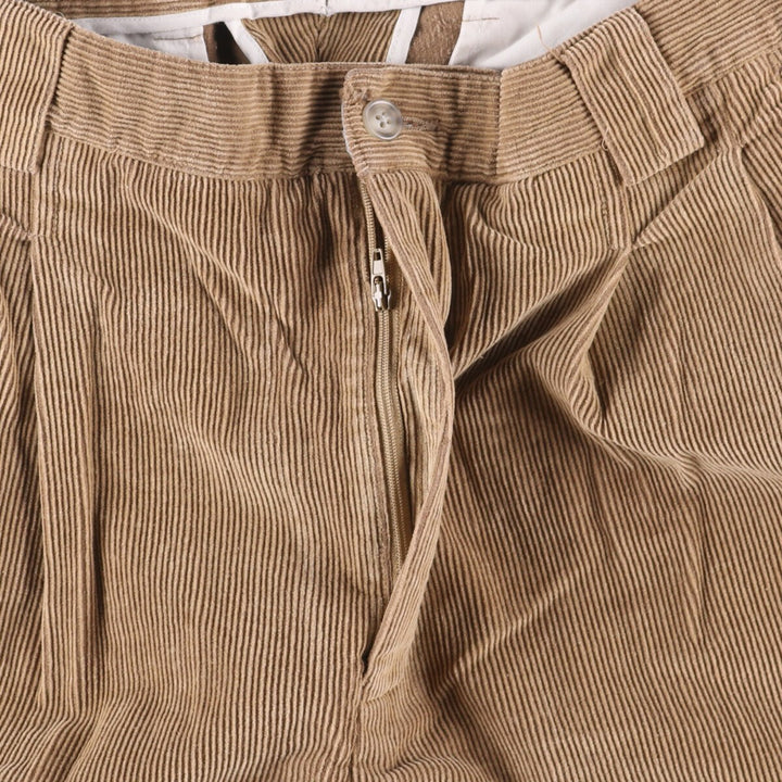 Dockers Two-pleat Corduroy Pants, Men's Size L cotton brown type Vintage Second Hand