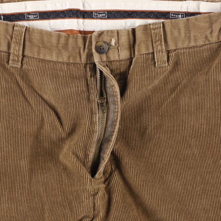 Haggar Corduroy Pants for Men, W36 cotton beige type brown Vintage Second Hand
