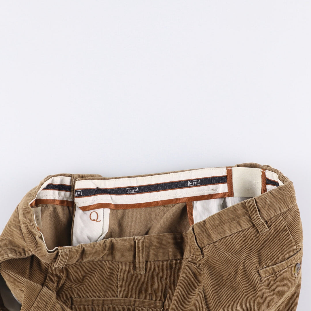 Haggar Corduroy Pants for Men, W36 cotton beige type brown Vintage Second Hand