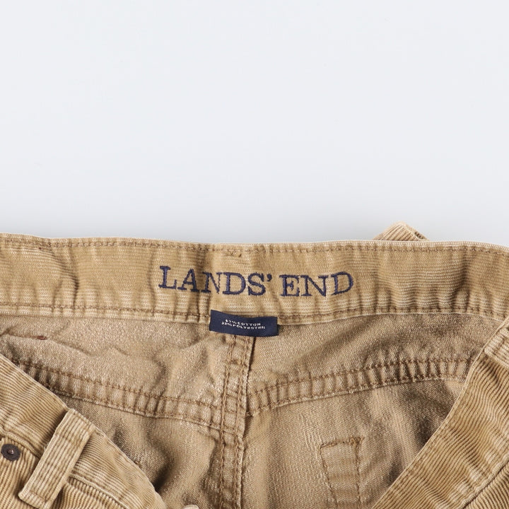 LANDS' END Vintage Corduroy Pants, Men's Size 34 cotton beige type brown Vintage Second Hand