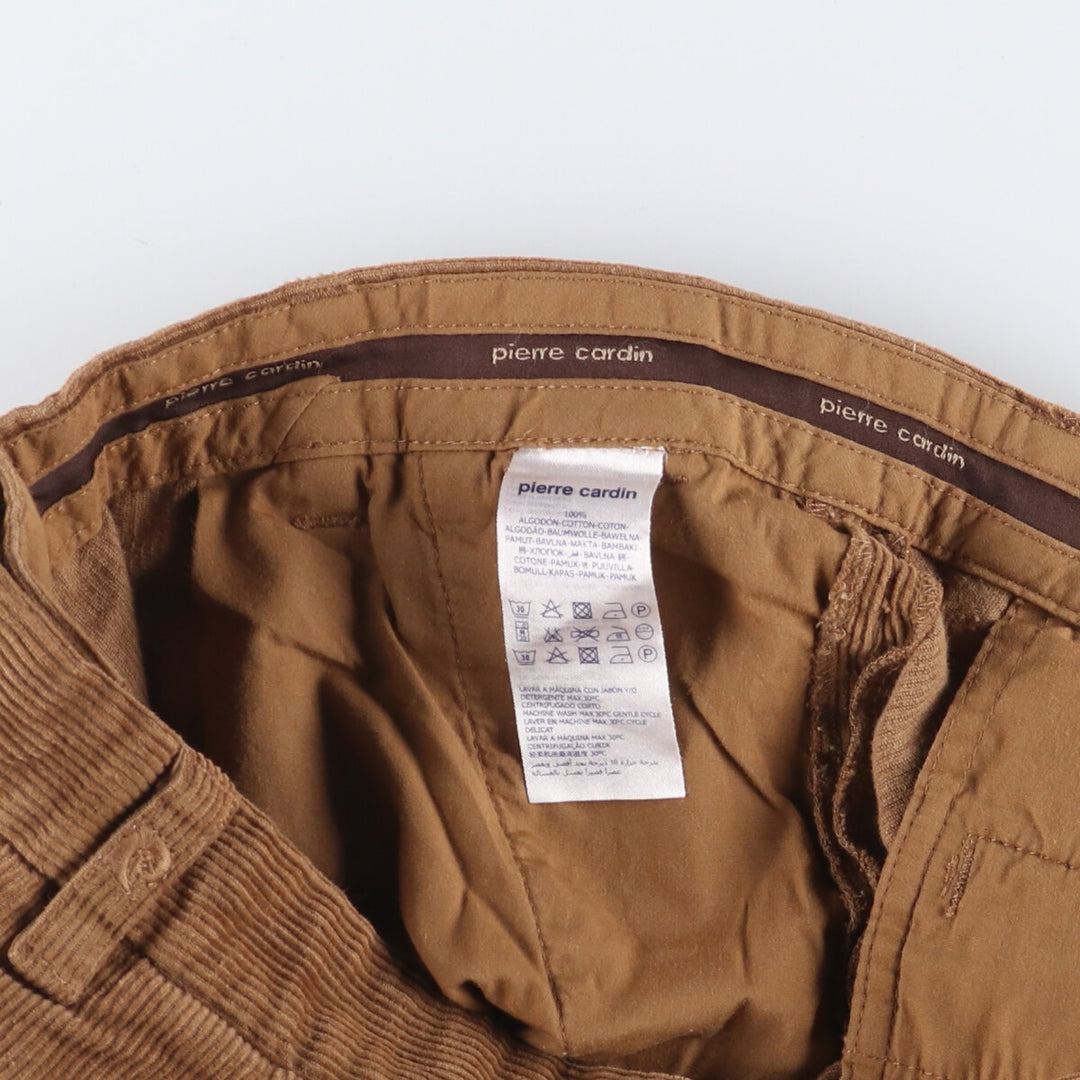 Pierre Cardin corduroy pants for men, size W34 cotton brown type Vintage Second Hand
