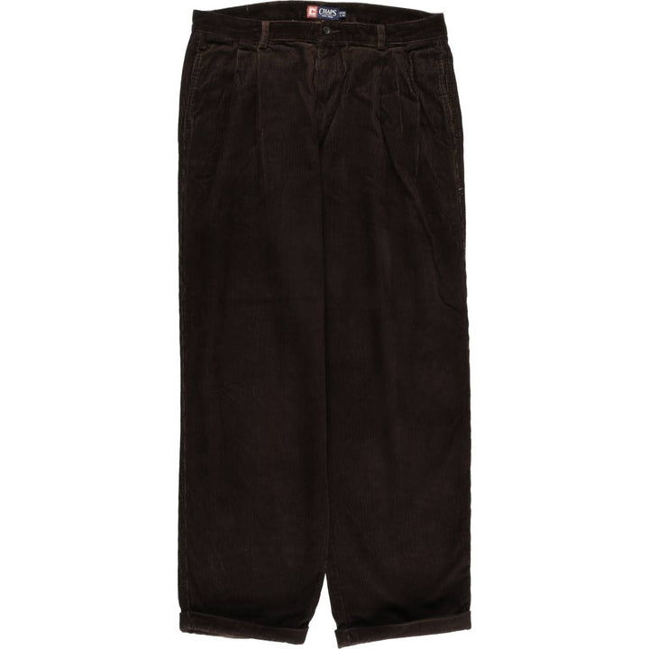 CHAPS Two-pleat Corduroy Pants, Men's, Size 36 cotton brown type Vintage Second Hand