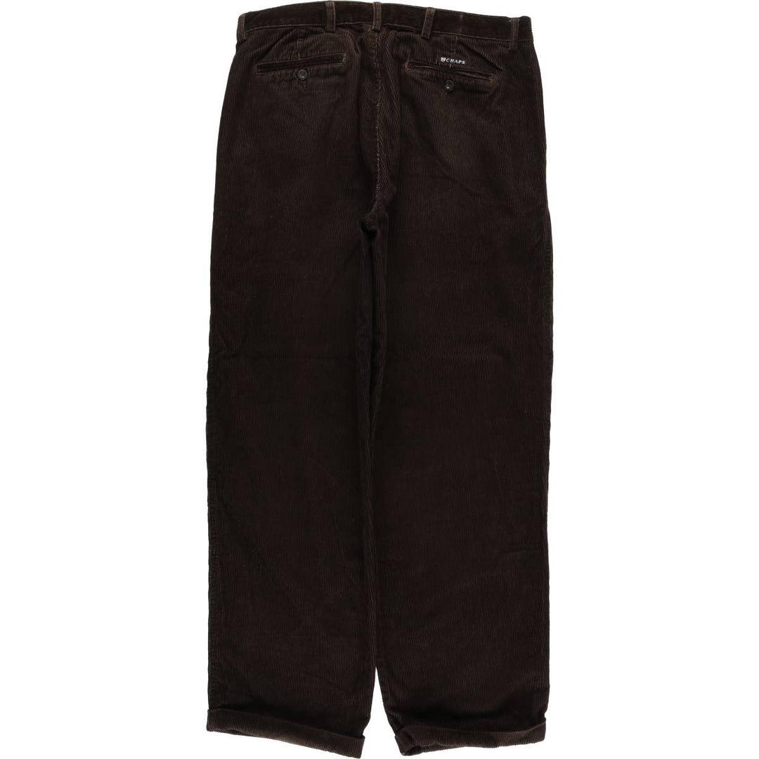 CHAPS Two-pleat Corduroy Pants, Men's, Size 36 cotton brown type Vintage Second Hand