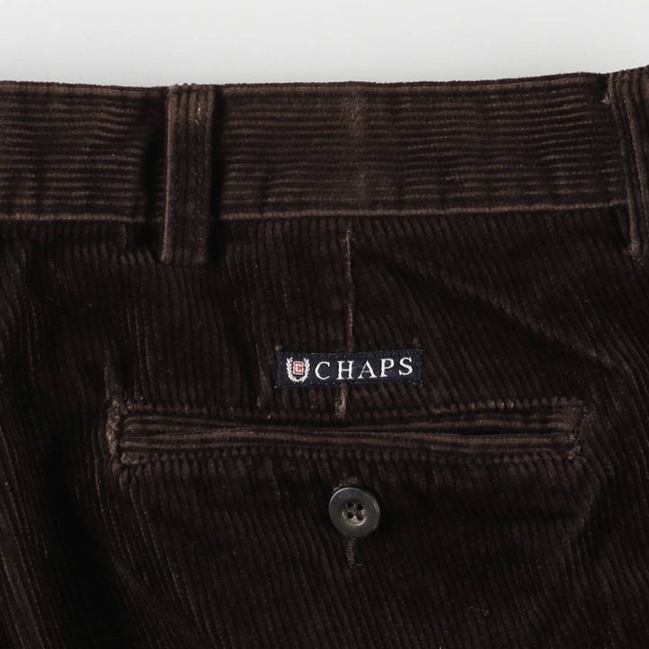 CHAPS Two-pleat Corduroy Pants, Men's, Size 36 cotton brown type Vintage Second Hand
