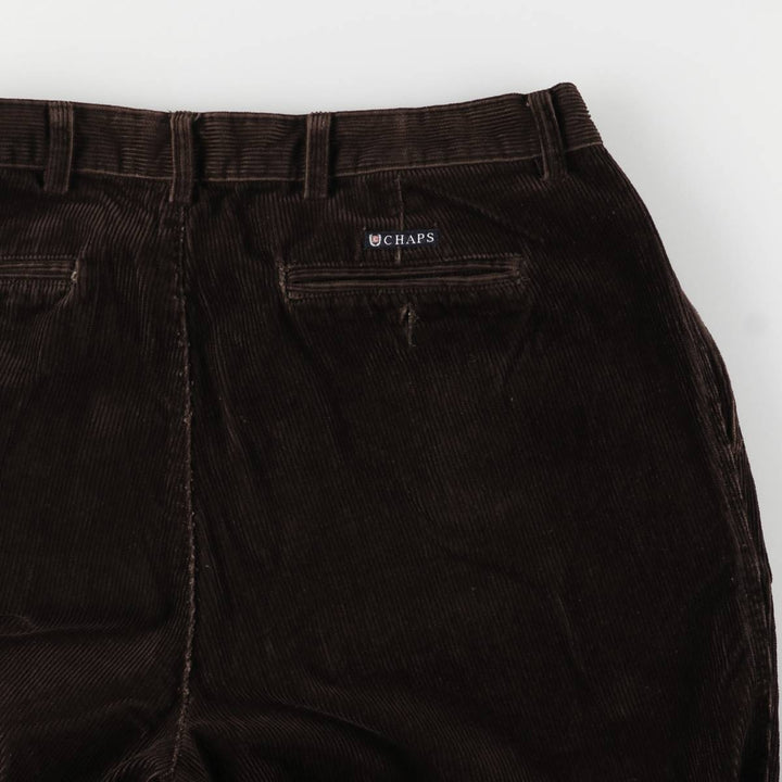 CHAPS Two-pleat Corduroy Pants, Men's, Size 36 cotton brown type Vintage Second Hand