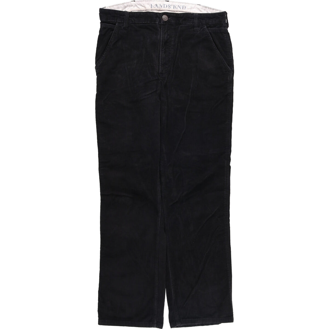 LANDS' END Corduroy Pants Men's Size W33 cotton black type Vintage Second Hand