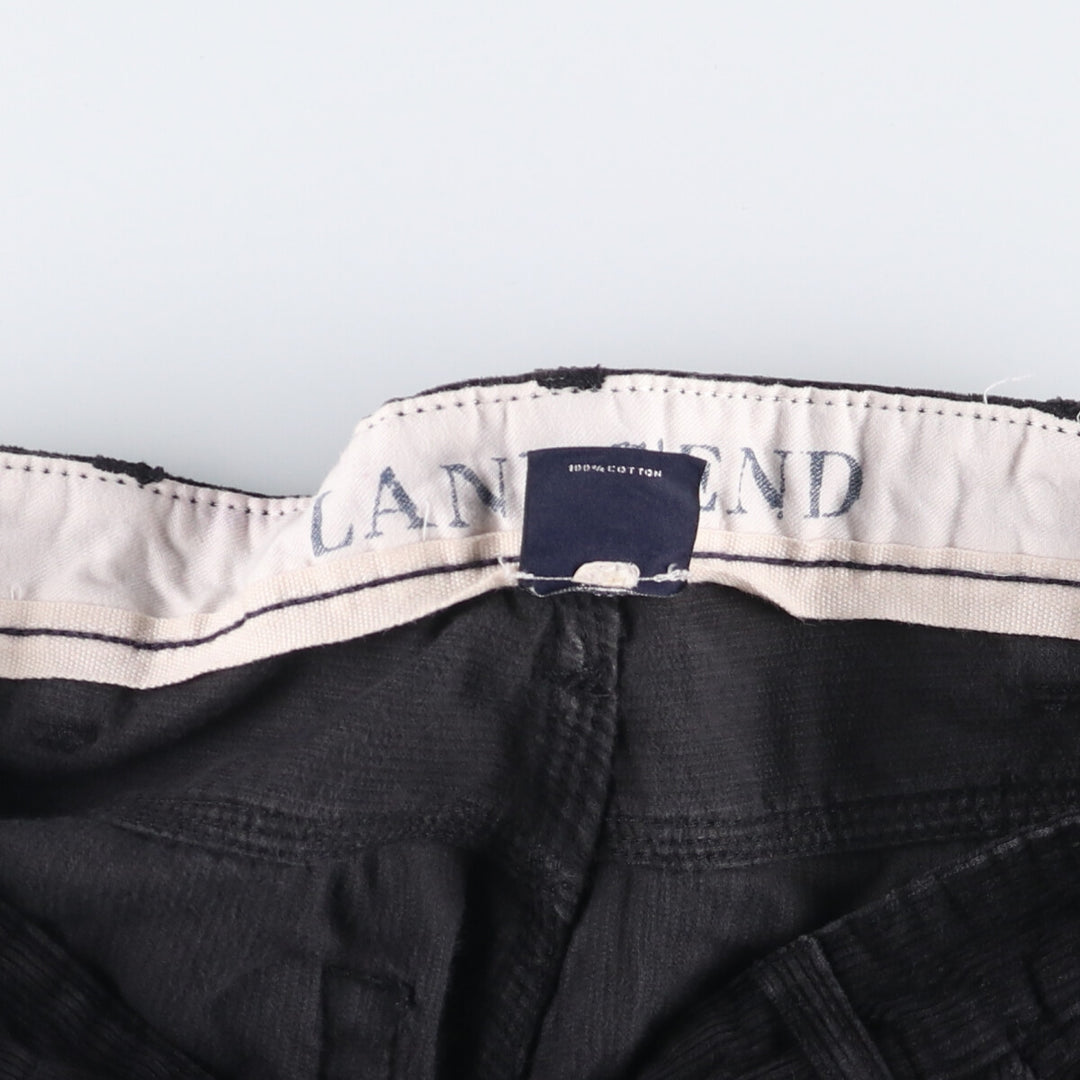 LANDS' END Corduroy Pants Men's Size W33 cotton black type Vintage Second Hand