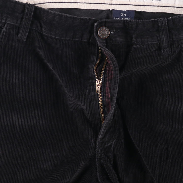 LANDS' END Corduroy Pants Men's Size W33 cotton black type Vintage Second Hand