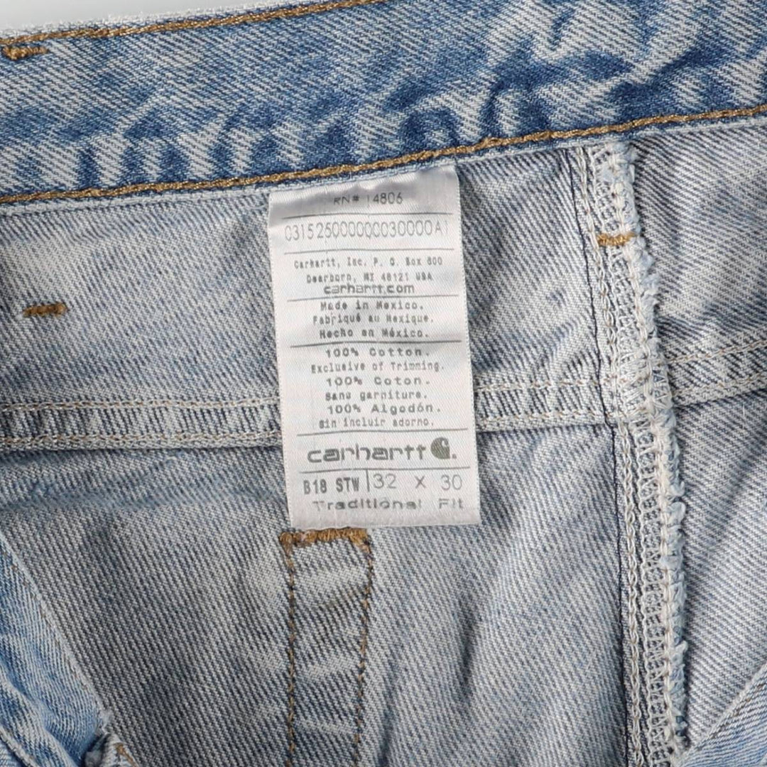 Carhartt Traditional Fit Tapered Denim Pants, Men's, Size W32 cotton blue type Vintage Second Hand