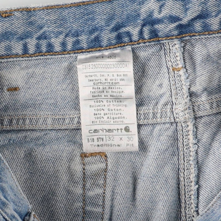 Carhartt Traditional Fit Tapered Denim Pants, Men's, Size W32 cotton blue type Vintage Second Hand