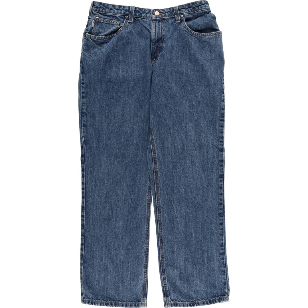 2000'S Carhartt Women's Straight Denim Pants, Women's XXL (W34) cotton blue type Vintage Second Hand