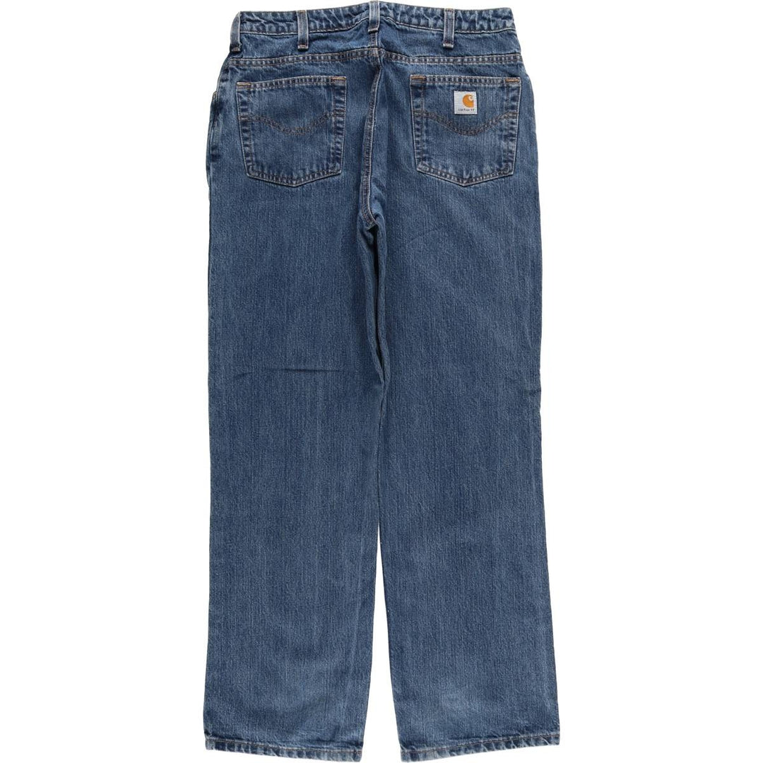 2000'S Carhartt Women's Straight Denim Pants, Women's XXL (W34) cotton blue type Vintage Second Hand