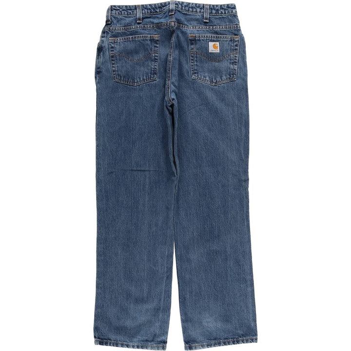 2000'S Carhartt Women's Straight Denim Pants, Women's XXL (W34) cotton blue type Vintage Second Hand