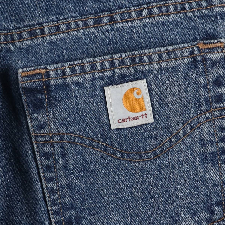 2000'S Carhartt Women's Straight Denim Pants, Women's XXL (W34) cotton blue type Vintage Second Hand