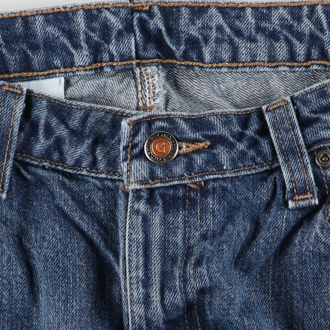 2000'S Carhartt Women's Straight Denim Pants, Women's XXL (W34) cotton blue type Vintage Second Hand