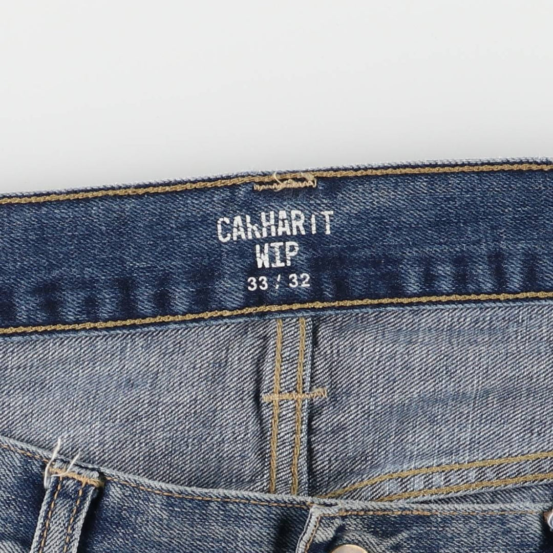 Carhartt DAVIES PANT, straight denim pants, men's size W36 cotton blue type Vintage Second Hand