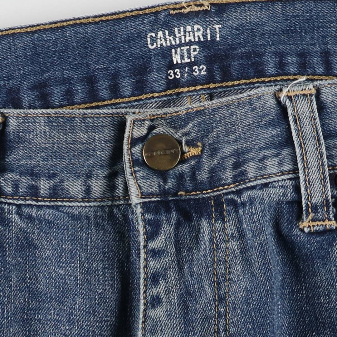 Carhartt DAVIES PANT, straight denim pants, men's size W36 cotton blue type Vintage Second Hand