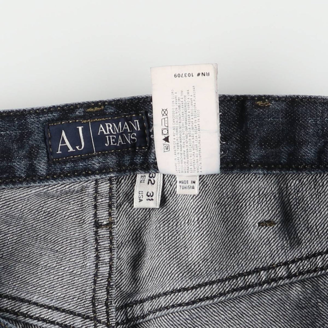 Giorgio Armani Jeans Indigo Tapered Denim Pants Men's Size W31 cotton navy blue type Vintage Second Hand
