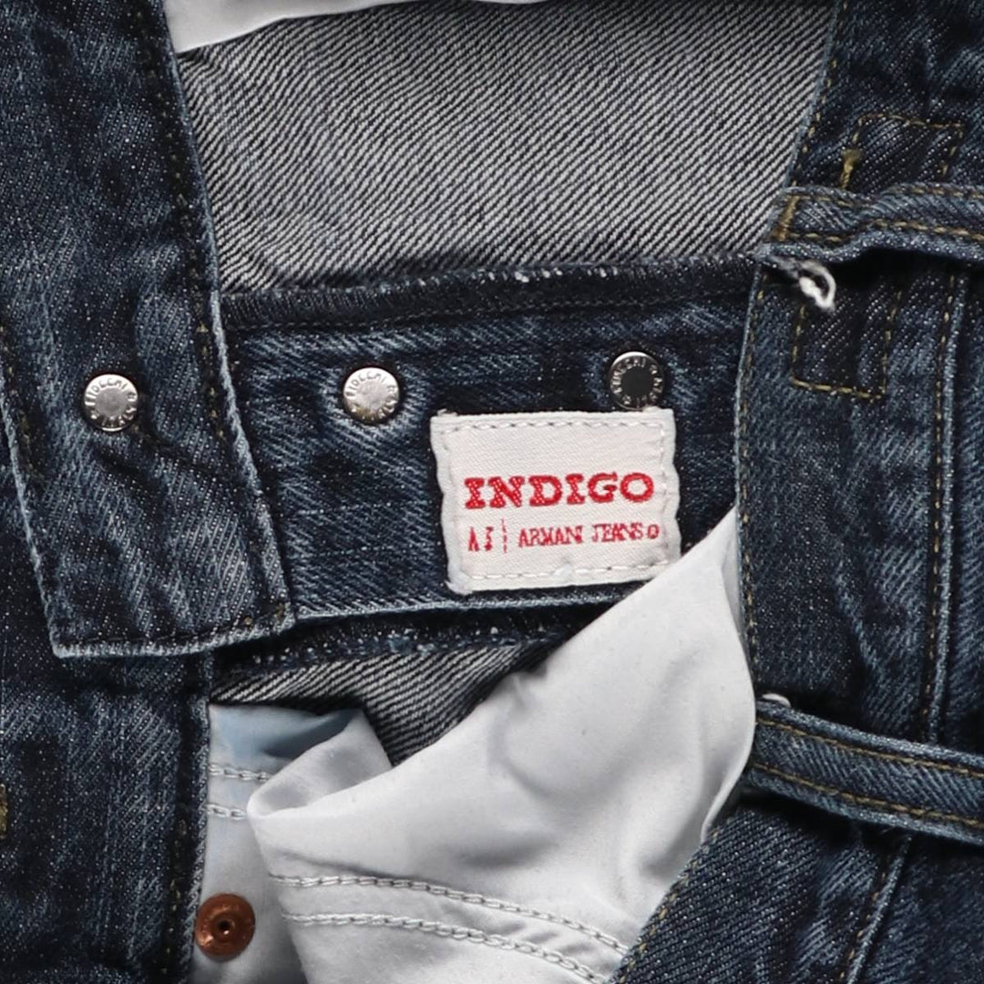 Giorgio Armani Jeans Indigo Tapered Denim Pants Men's Size W31 cotton navy blue type Vintage Second Hand
