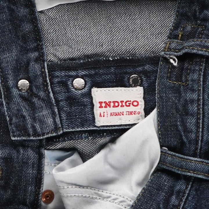 Giorgio Armani Jeans Indigo Tapered Denim Pants Men's Size W31 cotton navy blue type Vintage Second Hand