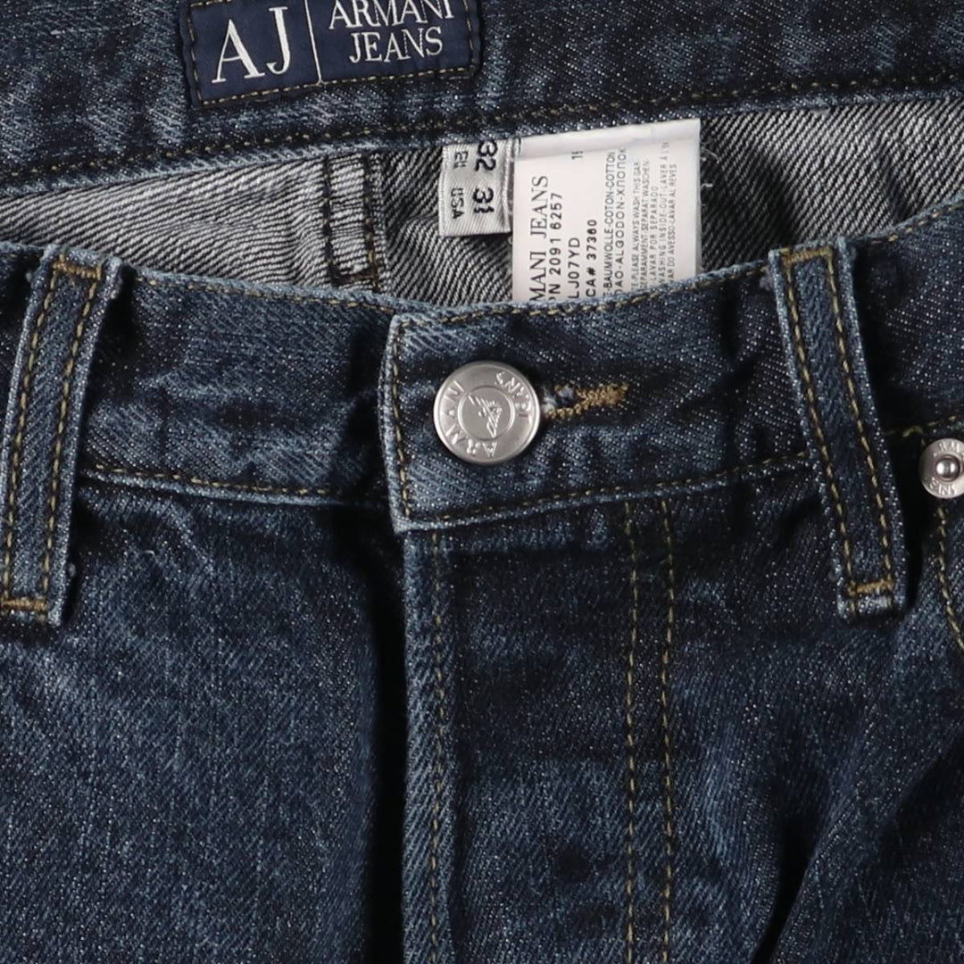 Giorgio Armani Jeans Indigo Tapered Denim Pants Men's Size W31 cotton navy blue type Vintage Second Hand