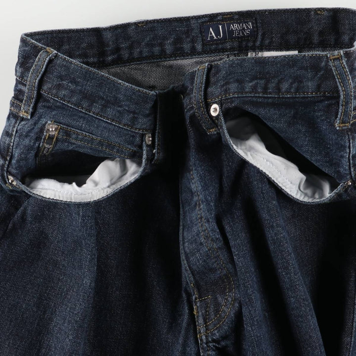 Giorgio Armani Jeans Indigo Tapered Denim Pants Men's Size W31 cotton navy blue type Vintage Second Hand