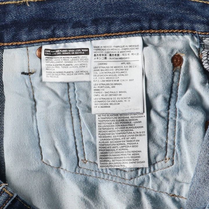 Levi's 501 straight denim pants for men, size W35 cotton blue type Vintage Second Hand