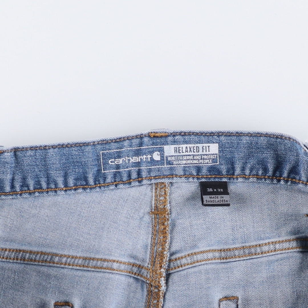 Carhartt Relaxed Fit Tapered Denim Pants for Men, W37 cotton blue type Vintage Second Hand
