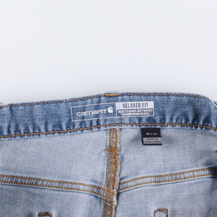 Carhartt Relaxed Fit Tapered Denim Pants for Men, W37 cotton blue type Vintage Second Hand