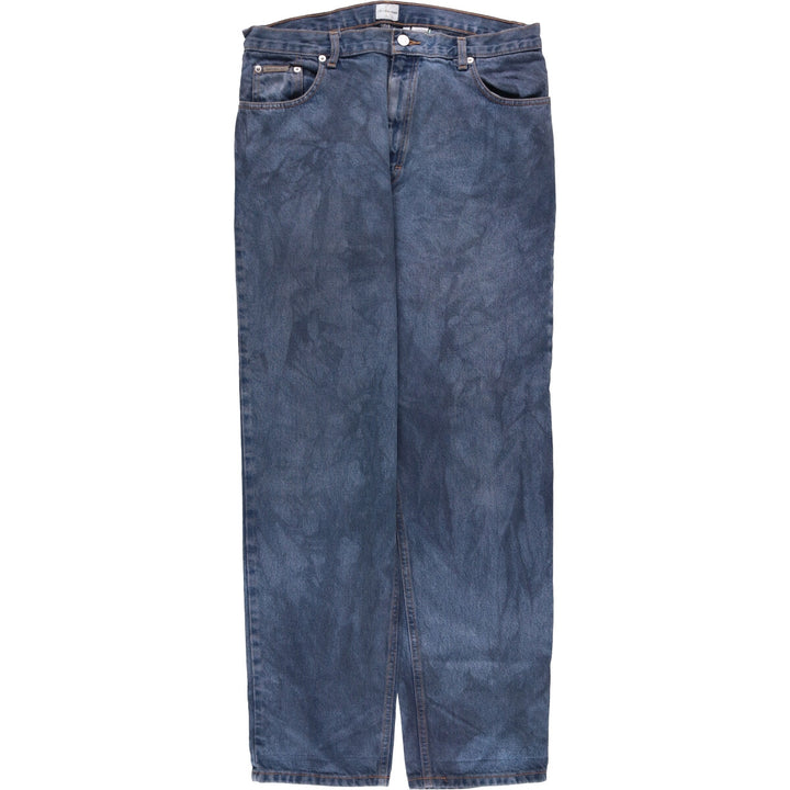 90s-00'S Calvin Klein Jeans Tapered Denim Pants, Made in USA, Men's, Size W35, Vintage cotton blue type Vintage Second Hand