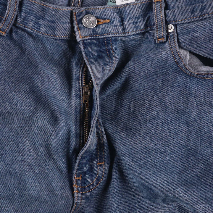 90s-00'S Calvin Klein Jeans Tapered Denim Pants, Made in USA, Men's, Size W35, Vintage cotton blue type Vintage Second Hand