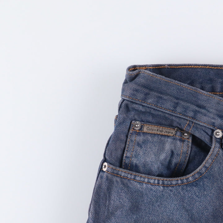 90s-00'S Calvin Klein Jeans Tapered Denim Pants, Made in USA, Men's, Size W35, Vintage cotton blue type Vintage Second Hand