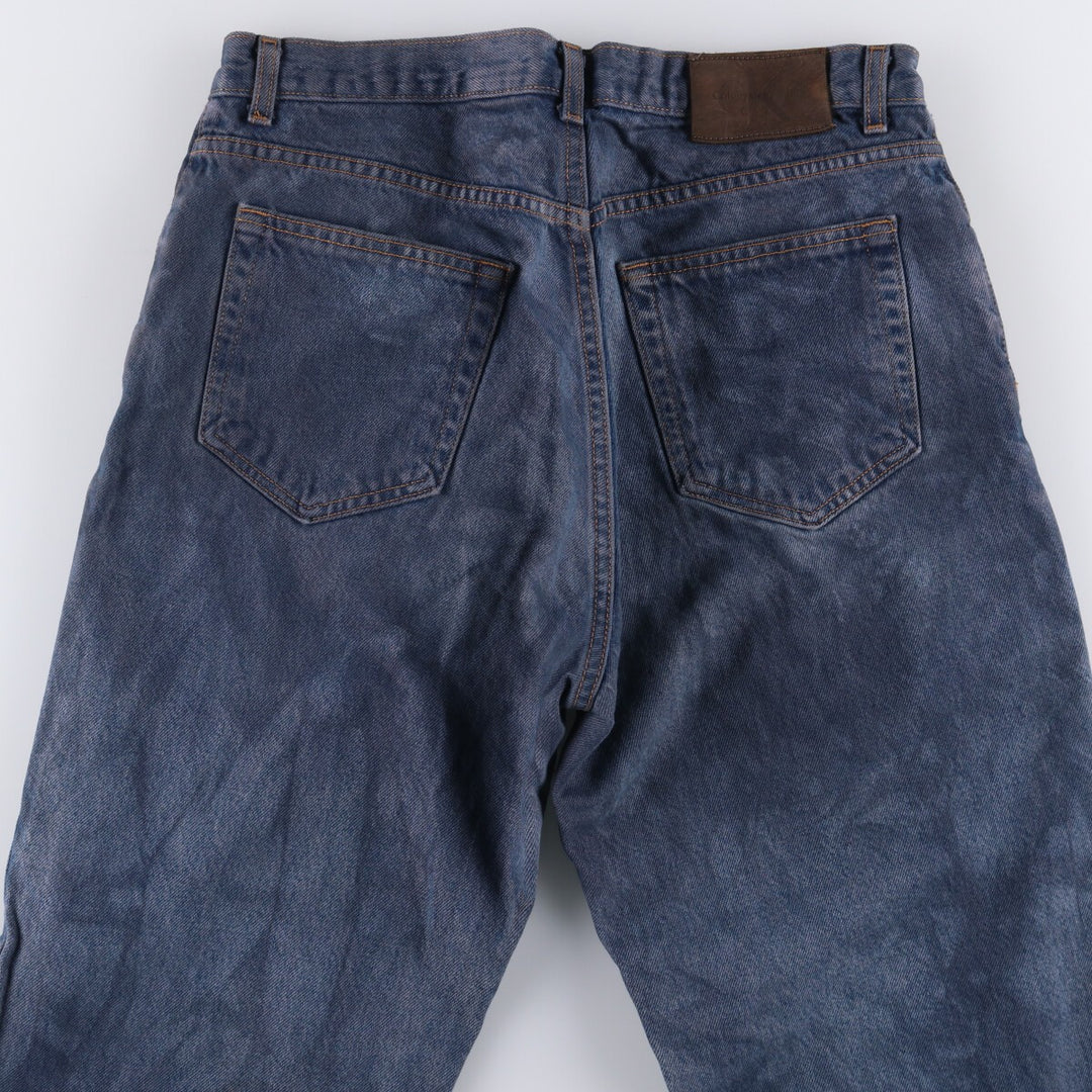 90s-00'S Calvin Klein Jeans Tapered Denim Pants, Made in USA, Men's, Size W35, Vintage cotton blue type Vintage Second Hand