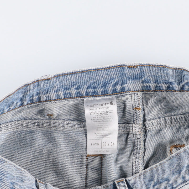 Carhartt Straight Fit Denim Pants, Men's, Size W34 cotton blue type Vintage Second Hand