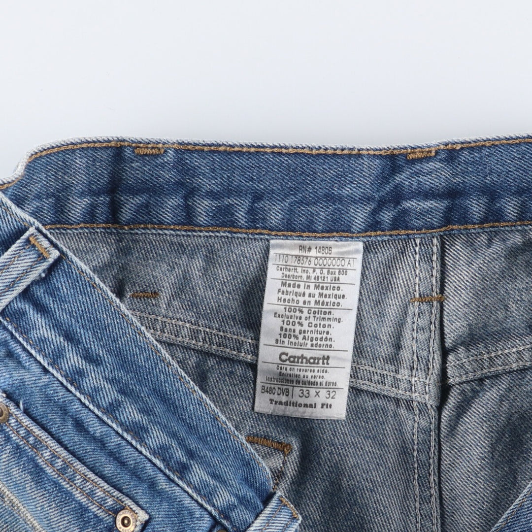 Carhartt Traditional FIT Tapered Denim Pants Men's w35 equivalent cotton blue type Vintage Second Hand